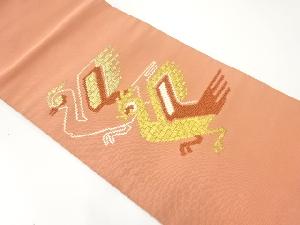 綴れ鳥模様名古屋帯